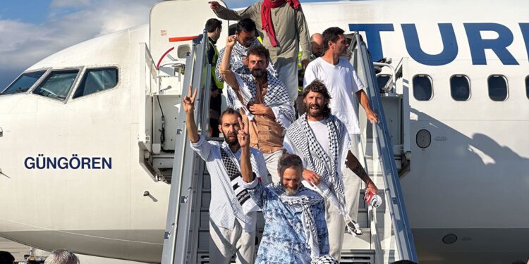Global Sumud Flotilla activists arrive in Istanbul