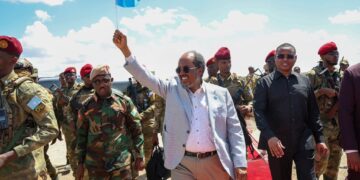 Hassan Sheikh arrives in Baidoa with senior delegation